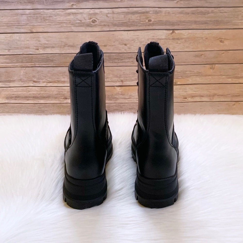 UGG Sheena Black Platform Combat Lace-Up Boots - Picture 6 of 8